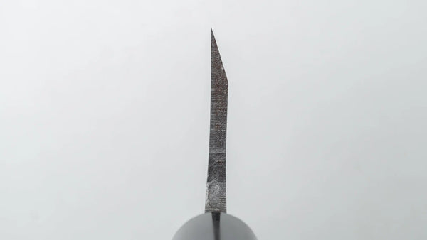 Hitohira Gorobei Blue #2 Left-Handed Deba 180mm Ho Wood Handle (D-Shape) - Tetogi