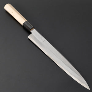Hitohira Gorobei Blue #2 Yanagiba 240mm Ho Wood Handle (D-Shape) - Tetogi