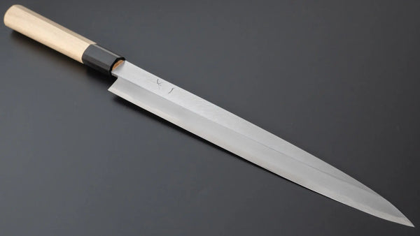Hitohira Gorobei Blue #2 Yanagiba 270mm Ho Wood Handle (D-Shape) - Tetogi