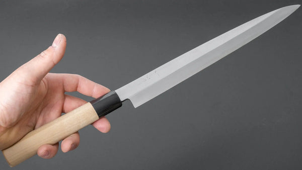 Hitohira Gorobei Blue #2 Yanagiba 300mm Ho Wood Handle (D-Shape) - Tetogi