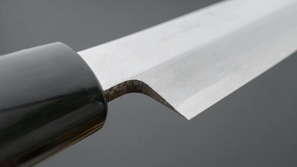 Hitohira Gorobei Blue #2 Yanagiba 300mm Ho Wood Handle (D-Shape) - Tetogi