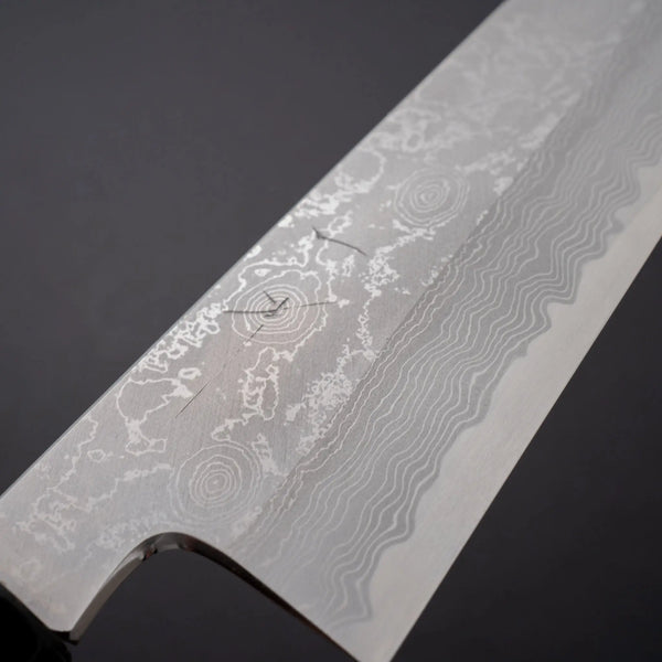 Hitohira Gorobei Kyuzo White #2 Damascus Gyuto 210mm Ho Wood Handle - Tetogi
