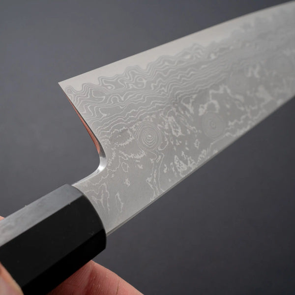 Hitohira Gorobei Kyuzo White #2 Damascus Gyuto 240mm Ho Wood Handle - Tetogi