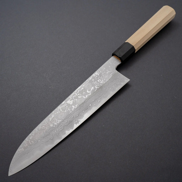 Hitohira Gorobei Kyuzo White #2 Damascus Gyuto 240mm Ho Wood Handle - Tetogi