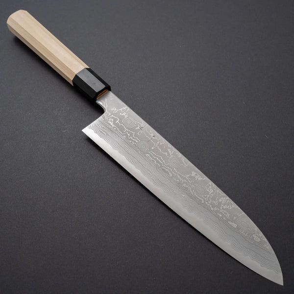 Hitohira Gorobei Kyuzo White #2 Damascus Gyuto 240mm Ho Wood Handle - Tetogi