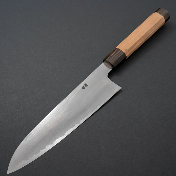 Hitohira Gorobei Rikichi Blue #2 Kasumi Gyuto 210mm Cherry Wood Handle - Tetogi