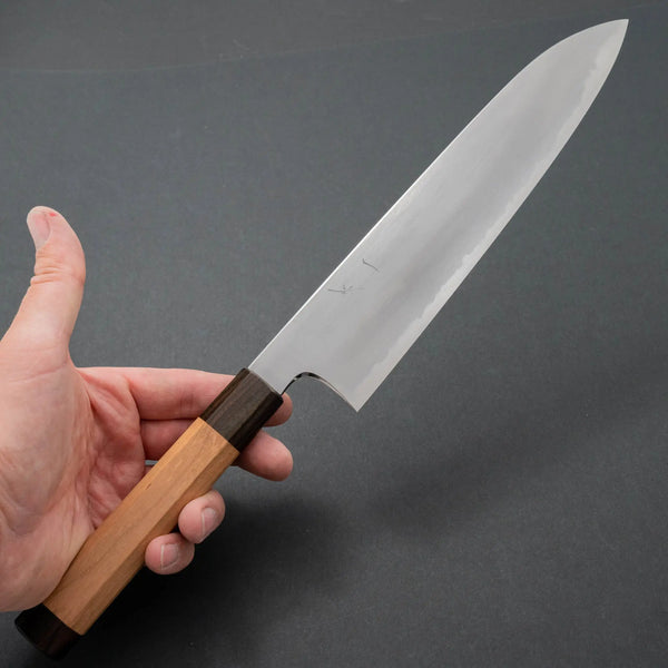 Hitohira Gorobei Rikichi Blue #2 Kasumi Gyuto 240mm Cherry Wood Handle - Tetogi