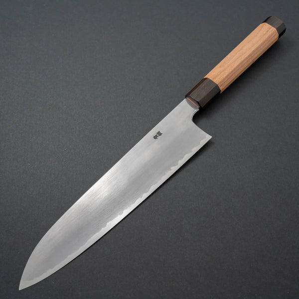 Hitohira Gorobei Rikichi Blue #2 Kasumi Gyuto 240mm Cherry Wood Handle - Tetogi