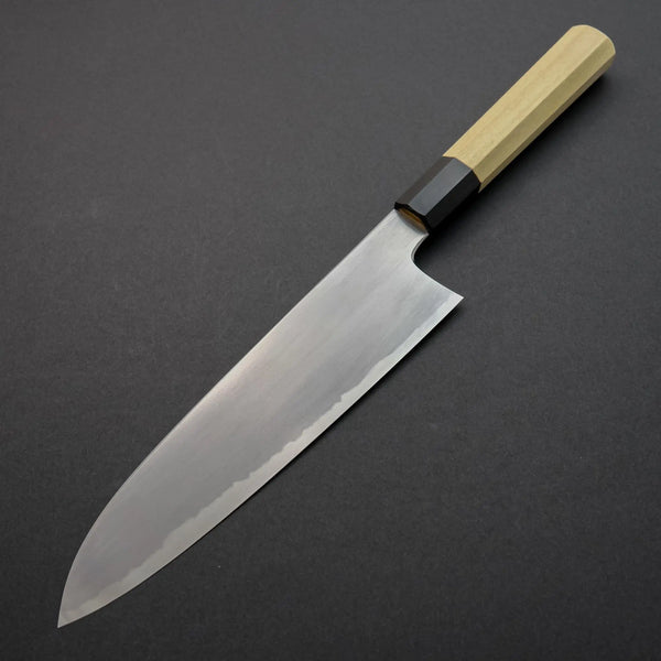 Hitohira Gorobei Rikichi White #2 Kasumi Gyuto 210mm Ho Wood Handle - Tetogi