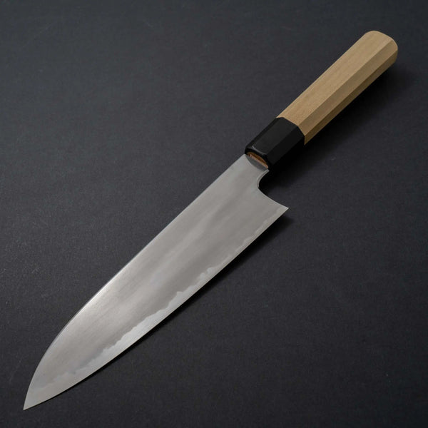 Hitohira Gorobei Rikichi White #2 Kasumi Gyuto 210mm Ho Wood Handle (Thick Handle) - Tetogi
