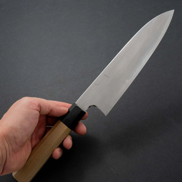 Hitohira Gorobei Rikichi White #2 Kasumi Gyuto 210mm Ho Wood Handle (Thick Handle) - Tetogi
