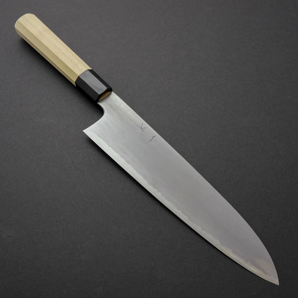 Hitohira Gorobei Rikichi White #2 Kasumi Gyuto 240mm Ho Wood Handle - Tetogi