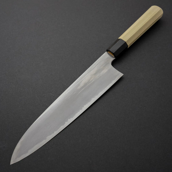 Hitohira Gorobei Rikichi White #2 Kasumi Gyuto 240mm Ho Wood Handle - Tetogi