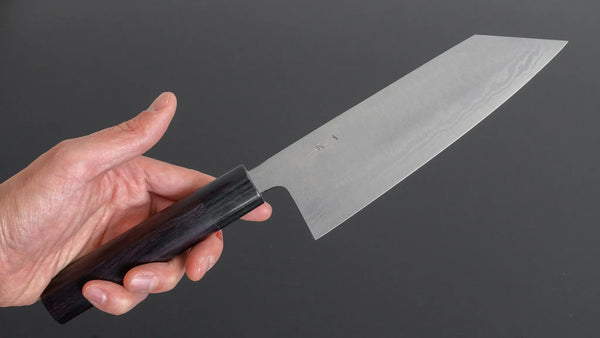 Hitohira GR Blue #2 Damascus Bunka 170mm Wood Handle - Tetogi