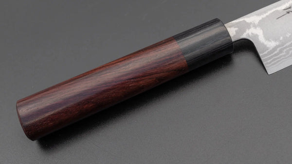 Hitohira GR Blue #2 Damascus Santoku 135mm Wood Handle - Tetogi