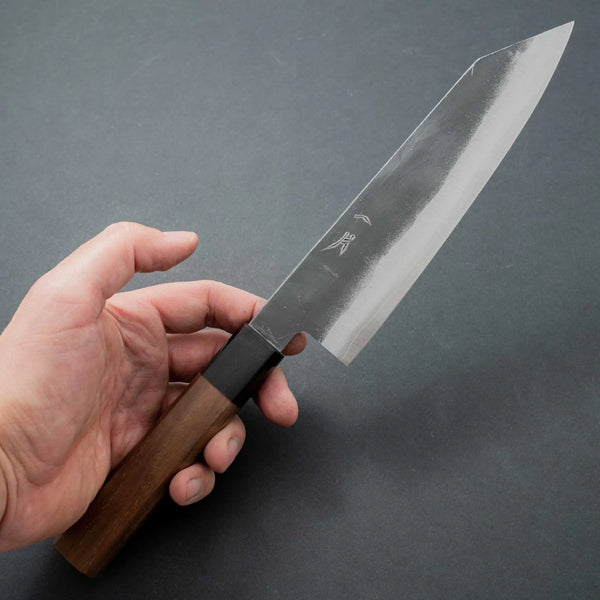 Hitohira Harima Blue Super Stainless Clad Bunka Walnut Handle - Tetogi
