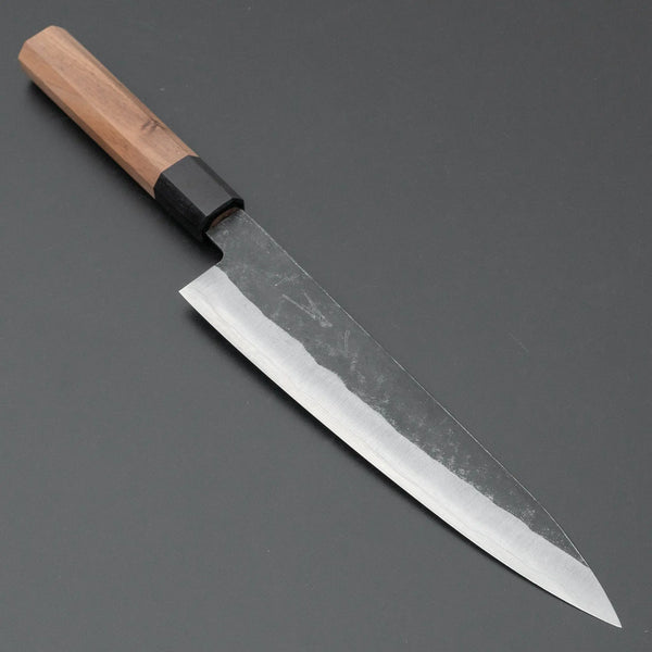 Hitohira Harima Blue Super Stainless Clad Gyuto 210mm Walnut Handle - Tetogi