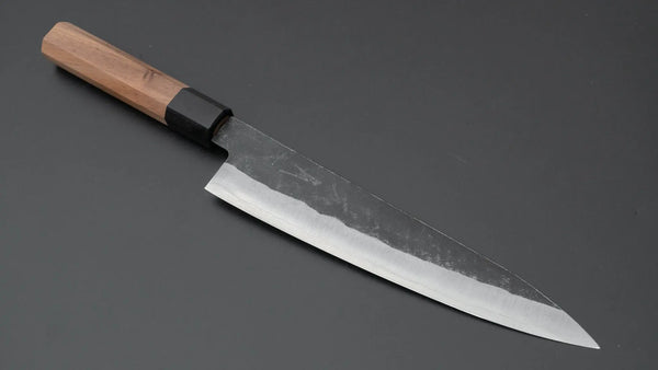 Hitohira Harima Blue Super Stainless Clad Gyuto 210mm Walnut Handle - Tetogi