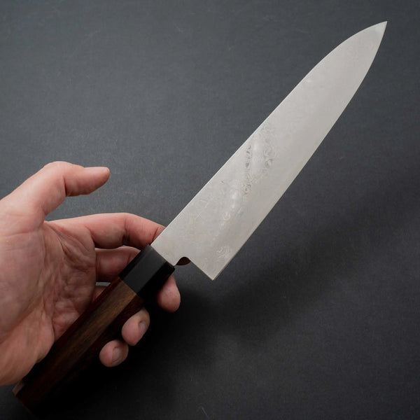 Hitohira HG Damascus Gyuto 210mm Wood Handle - Tetogi