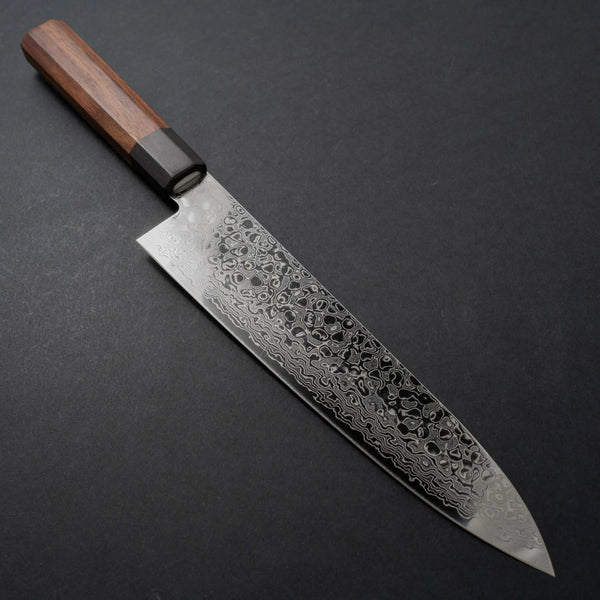 Hitohira HG Damascus Gyuto 210mm Wood Handle - Tetogi