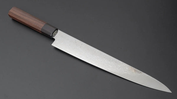 Hitohira HG Damascus Sujihiki 240mm Wood Handle (Original Handle) - Tetogi