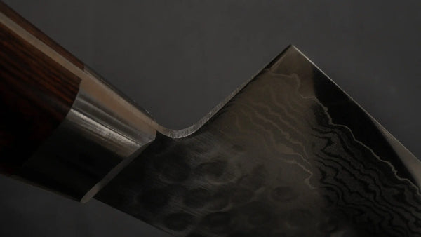 Hitohira HG Tsuchime Damascus Gyuto 210mm Imitation Mahogany Handle - Tetogi