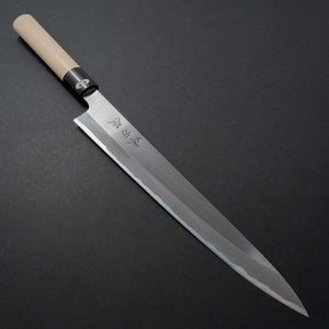 Hitohira Hinode Migaki White #2 Sujihiki 270mm Ho Wood Handle - Tetogi