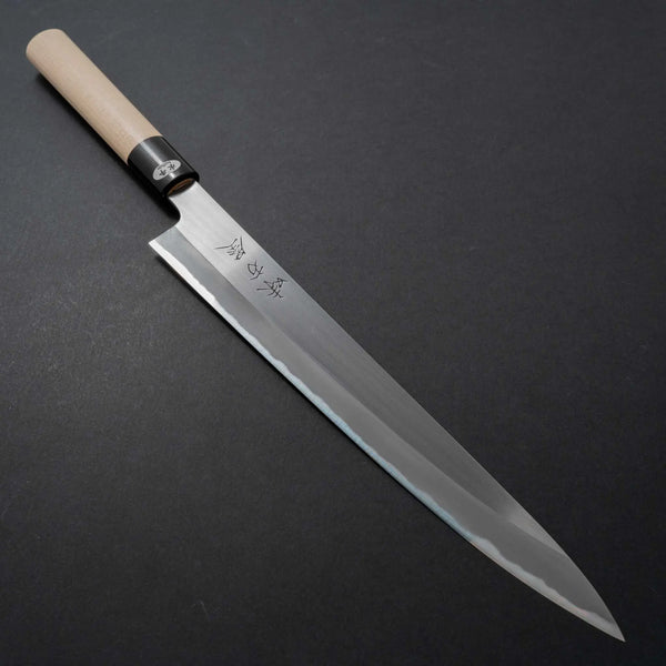 Hitohira Hinode Migaki White #2 Sujihiki 270mm Ho Wood Handle - Tetogi