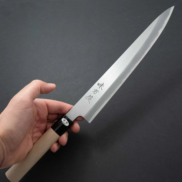 Hitohira Hinode Migaki White #2 Sujihiki 270mm Ho Wood Handle - Tetogi