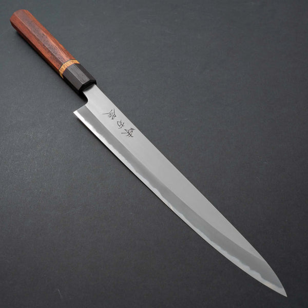 Hitohira Hinode Migaki White #2 Sujihiki 270mm Riisgaard Padouk Handle - Tetogi