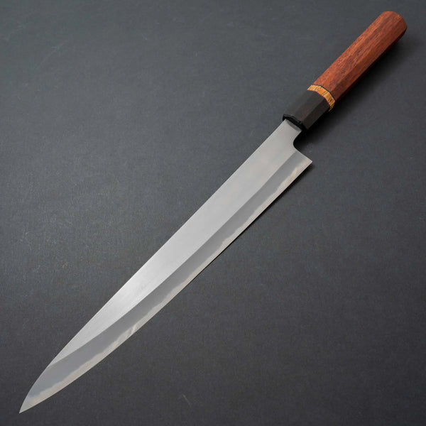 Hitohira Hinode Migaki White #2 Sujihiki 270mm Riisgaard Padouk Handle - Tetogi