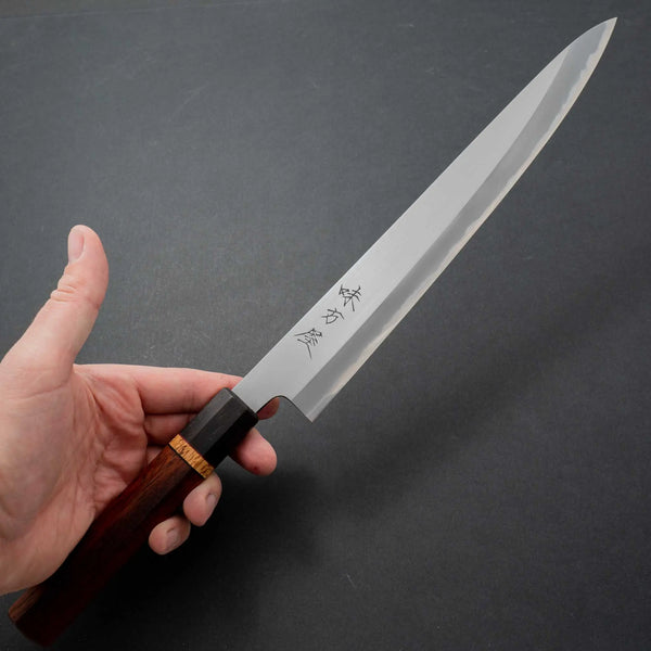 Hitohira Hinode Migaki White #2 Sujihiki 270mm Riisgaard Padouk Handle - Tetogi