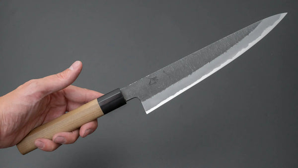 Hitohira Hinode Nashiji White #2 Sujihiki 210mm Ho Wood Handle (D-Shape) - Tetogi