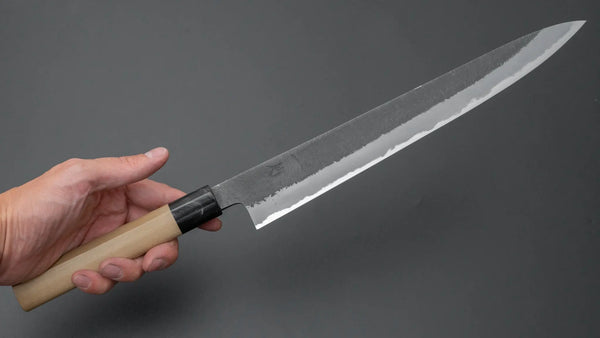 Hitohira Hinode Nashiji White #2 Sujihiki 270mm Ho Wood Handle (D-Shape) - Tetogi