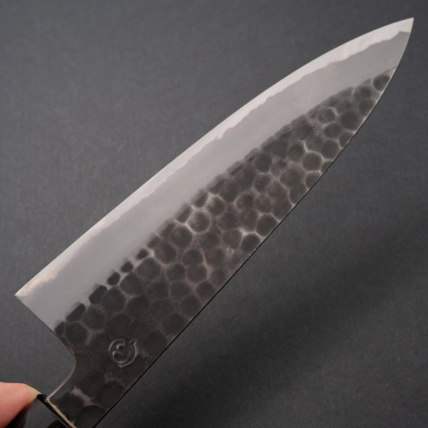 Hitohira Hinode Tsuchime White #2 Gyuto 180mm Ho Wood Handle - Tetogi