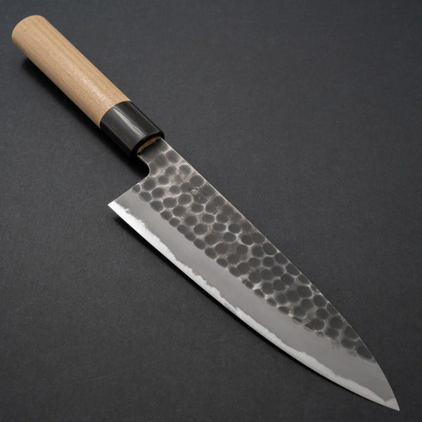 Hitohira Hinode Tsuchime White #2 Gyuto 180mm Ho Wood Handle - Tetogi