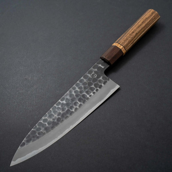 Hitohira Hinode Tsuchime White #2 Gyuto 180mm Riisgaard Walnut Handle - Tetogi