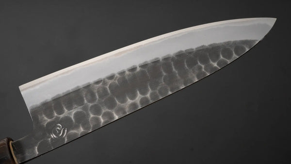 Hitohira Hinode Tsuchime White #2 Gyuto 210mm Ho Wood Handle - Tetogi