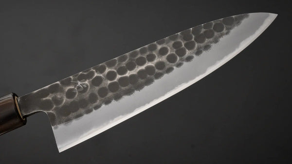 Hitohira Hinode Tsuchime White #2 Gyuto 210mm Ho Wood Handle - Tetogi