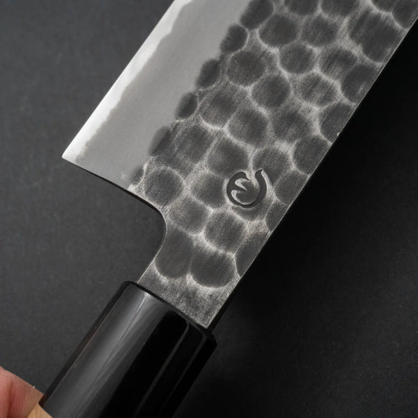 Hitohira Hinode Tsuchime White #2 Nakiri 165mm Ho Wood Handle - Tetogi