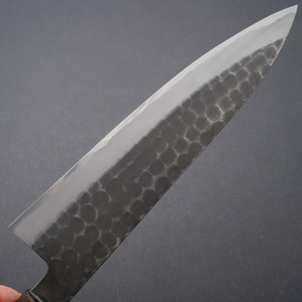 Hitohira Hinode Tsuchime White #2 Stainless Clad Gyuto 210mm Riisgaard Handle - Tetogi