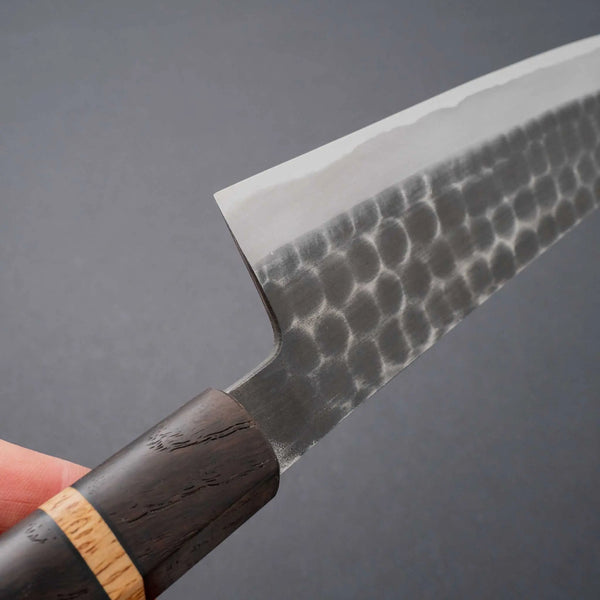 Hitohira Hinode Tsuchime White #2 Stainless Clad Gyuto 210mm Riisgaard Handle - Tetogi
