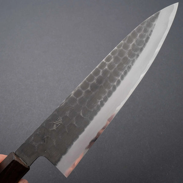 Hitohira Hinode Tsuchime White #2 Stainless Clad Gyuto 210mm Riisgaard Handle - Tetogi
