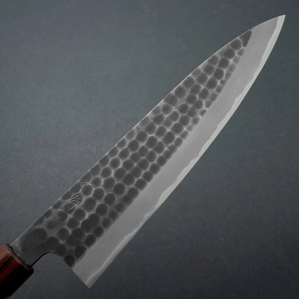 Hitohira Hinode Tsuchime White #2 Stainless Clad Gyuto 210mm Riisgaard Walnut Handle - Tetogi