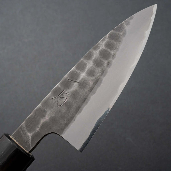 Hitohira Hinode Tsuchime White #2 Stainless Clad Paring 90mm Ho Wood Handle - Tetogi