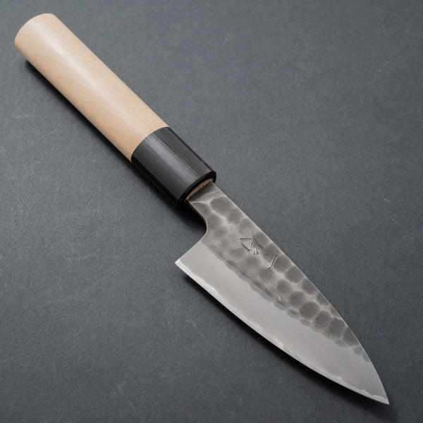 Hitohira Hinode Tsuchime White #2 Stainless Clad Paring 90mm Ho Wood Handle - Tetogi