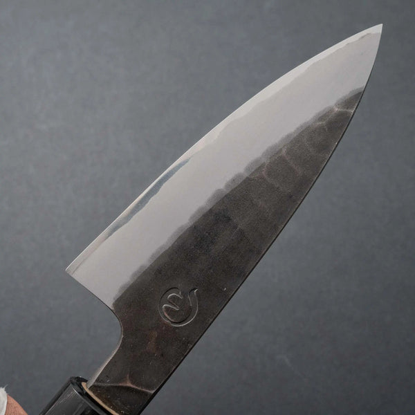 Hitohira Hinode Tsuchime White #2 Stainless Clad Paring 90mm Ho Wood Handle - Tetogi
