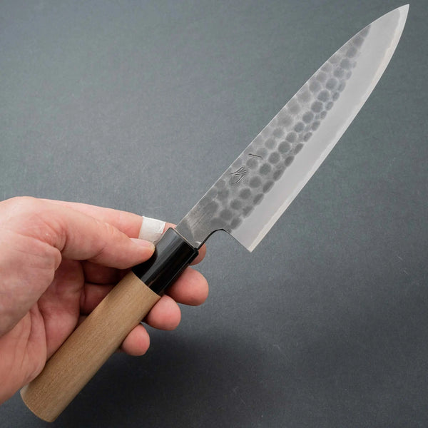 Hitohira Hinode Tsuchime White #2 Stainless Clad Petty 150mm Ho Wood Handle - Tetogi