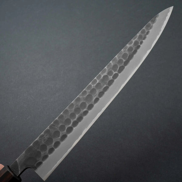 Hitohira Hinode Tsuchime White #2 Stainless Clad Sujihiki 270mm Riisgaard Panga-Panga Handle - Tetogi