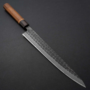 Hitohira Hinode Tsuchime White #2 Stainless Clad Sujihiki 270mm Riisgaard Panga-Panga Handle - Tetogi